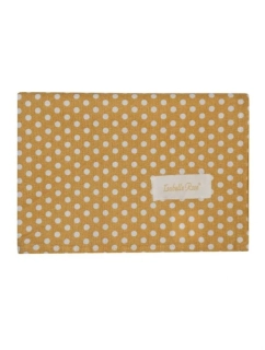 Kuchyňská utěrka bavlněná hořčicová s puntíky 50 × 70 cm