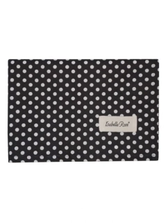 Kuchyňská utěrka bavlněná černá s puntíky 50 × 70 cm 