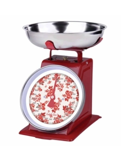 Kuchyňská retro váha Nathalie červená do 3 kg 