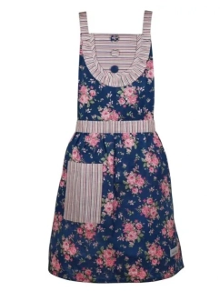 Bavlněná kuchyňská zástěra Bella blue 70 × 85 cm 