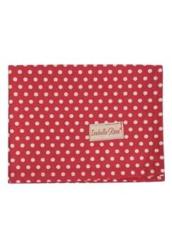 Kuchyňská utěrka bavlněná červená s puntíky 50 × 70 cm