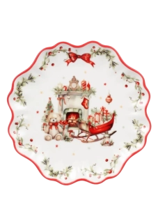 Porcelánový dezertní talíř Vintage Christmas 16 cm