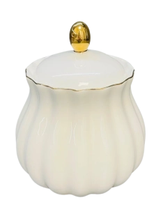 Cukřenka Royal Rose bílá se zlatým okrajem 200 ml