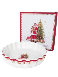 Porcelánová zapékací mísa Happy Santa 24,5×5,5 cm