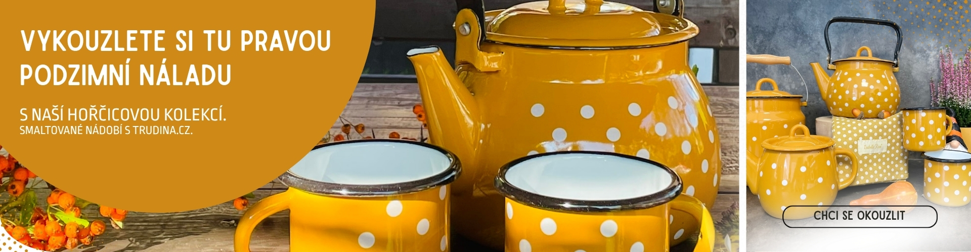 Banner na smaltované nádobí